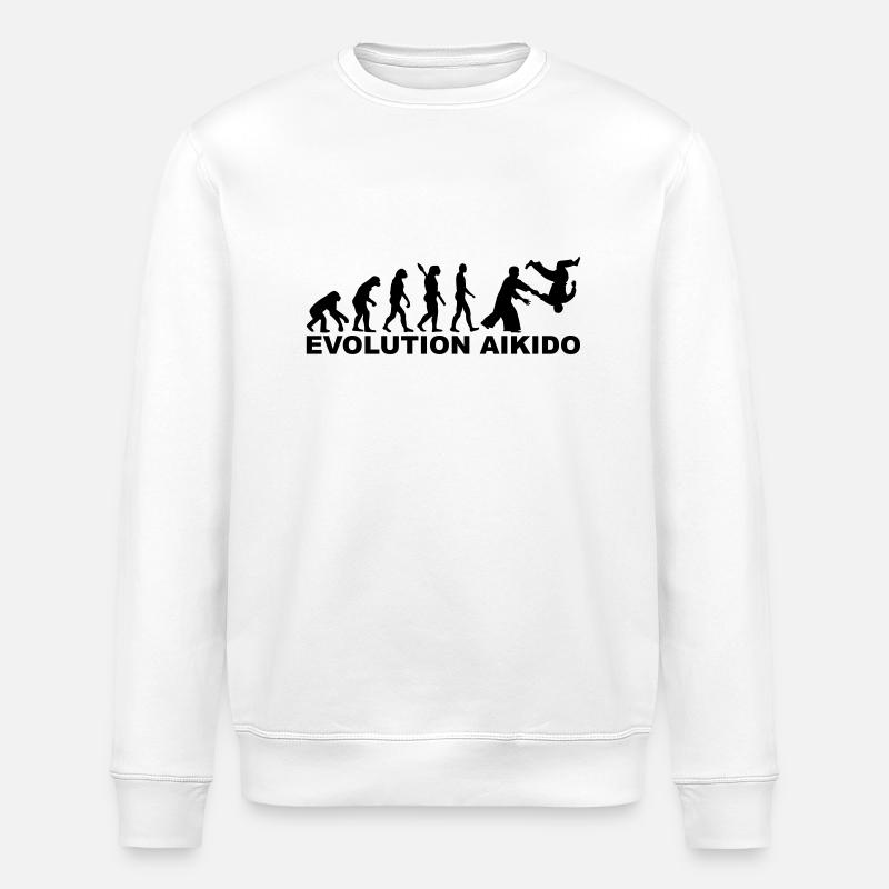 Aikido - Stanley/Stella Unisex Bio-Sweatshirt ROLLER - Weiß