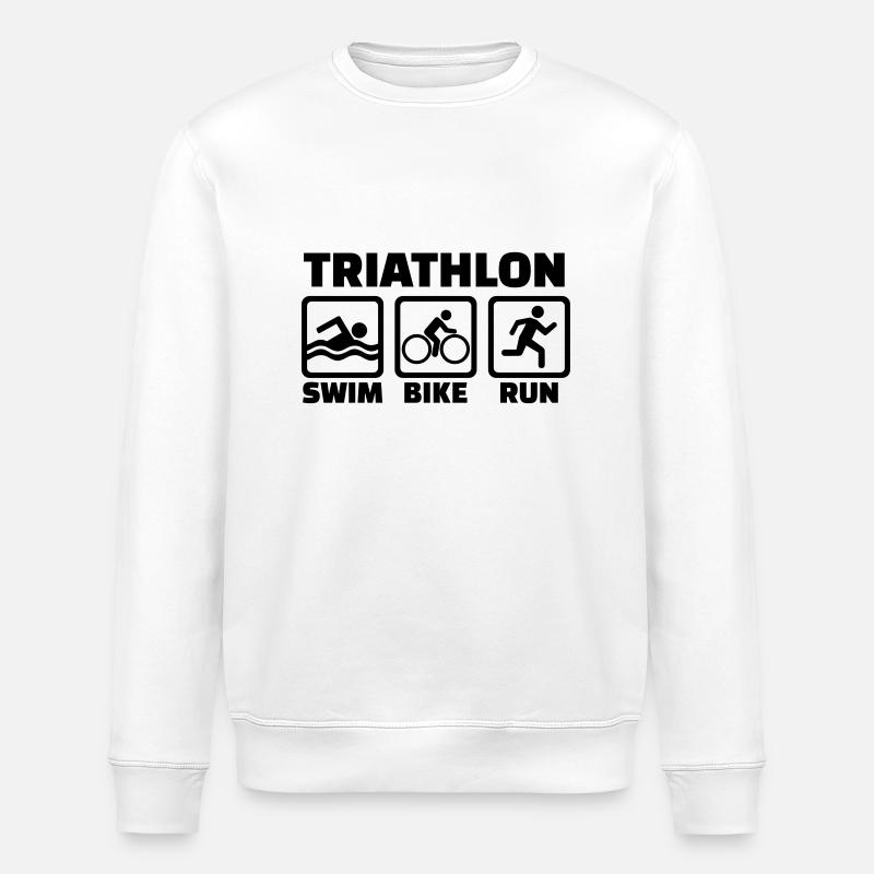 Triathlon - Stanley/Stella ROLLER Unisex Organic Sweatshirt - white
