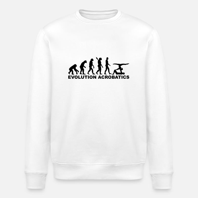Evolution Acrobatics - Stanley/Stella ROLLER Unisex Organic Sweatshirt - white