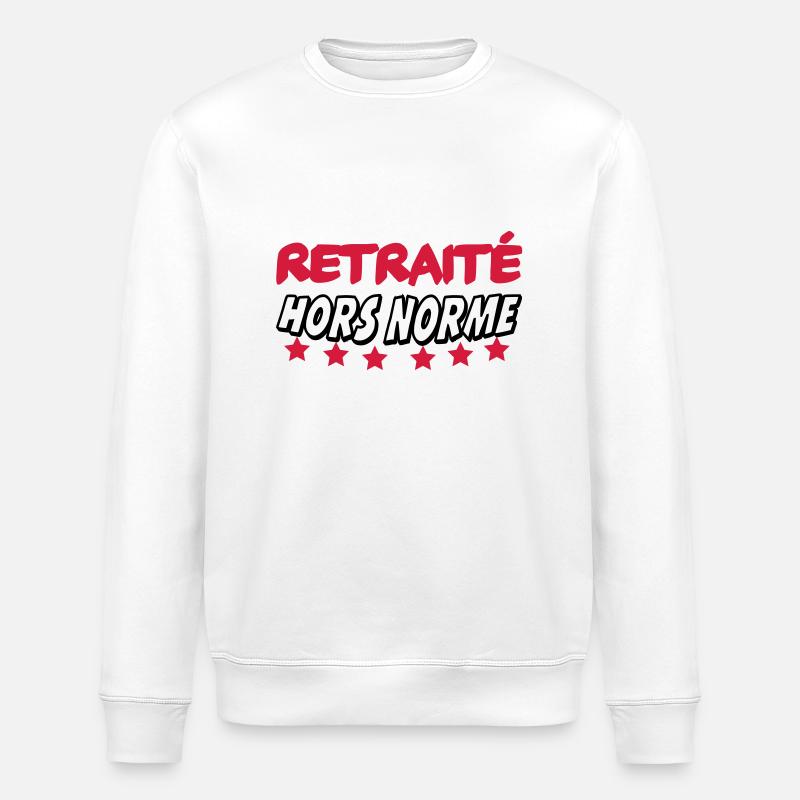 Retraité hors norme - Stanley/Stella ROLLER Unisex Organic Sweatshirt - white