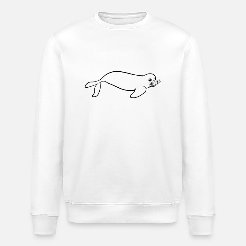 Seeh swim - Stanley/Stella ROLLER Unisex Organic Sweatshirt - white