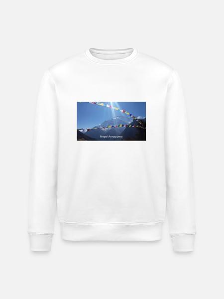 Nepal Annapurna - Stanley/Stella Unisex Bio-Sweatshirt ROLLER - Weiß