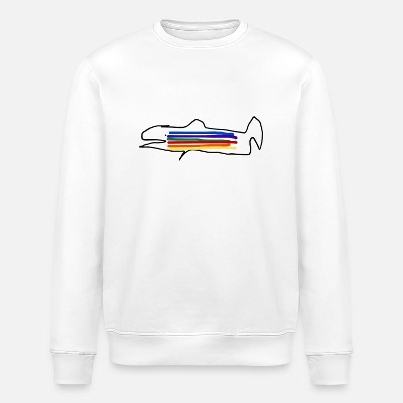 Regenbogenforelle Forelle Fisch - Stanley/Stella Unisex Bio-Sweatshirt ROLLER - Weiß