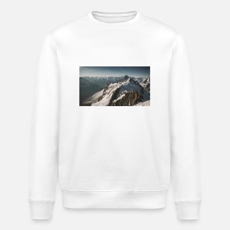 Berg - Schneebedeckte Gipfel - Stanley/Stella Unisex Bio-Sweatshirt ROLLER - Weiß