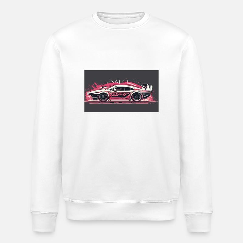 Splash Racecar - Stanley/Stella Unisex Bio-Sweatshirt ROLLER - Weiß