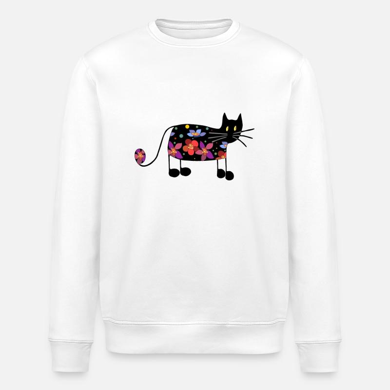 Chat - Sweat bio ROLLER Stanley/Stella Unisexe - blanc