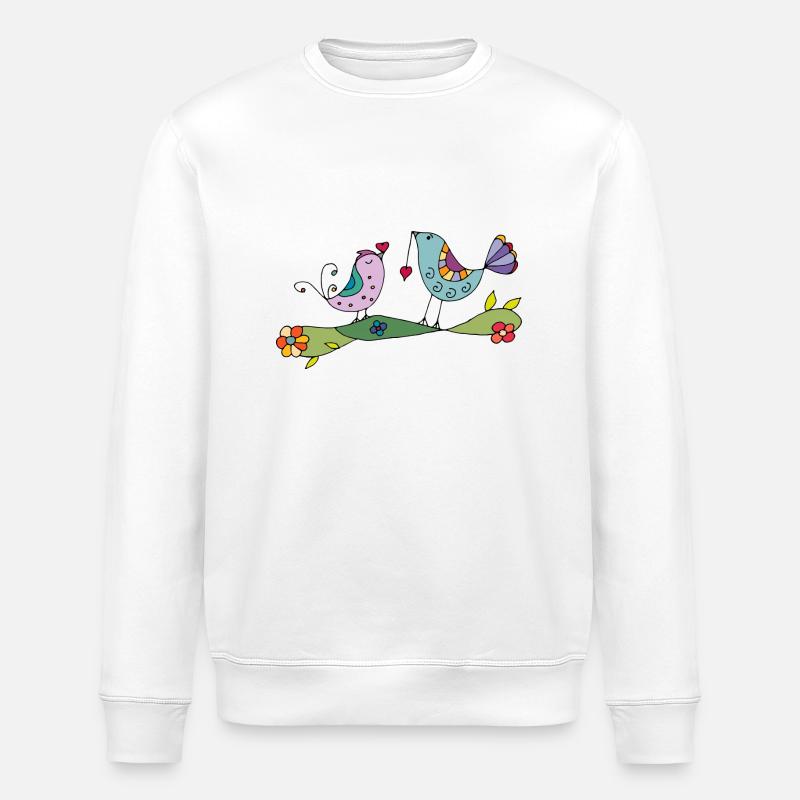 Oiseaux - Sweat bio ROLLER Stanley/Stella Unisexe - blanc