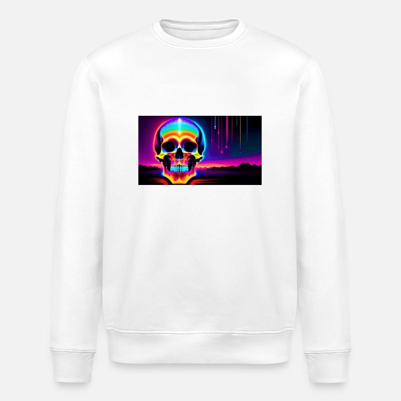 Psy Schädel - Stanley/Stella Unisex Bio-Sweatshirt ROLLER - Weiß