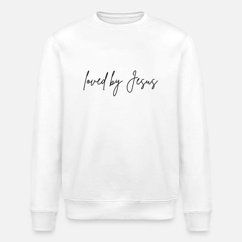 loved by Jesus - Stanley/Stella ROLLER Unisex Organic Sweatshirt - white