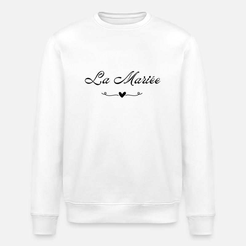 La mariée cœur - Sweat bio ROLLER Stanley/Stella Unisexe - blanc