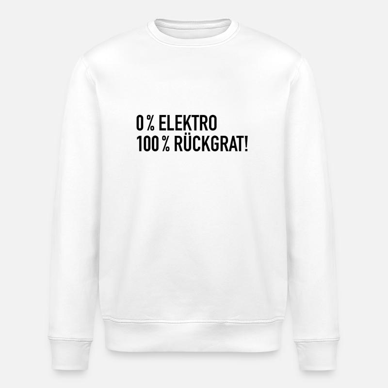 Null Prozent Elektro 100 % Rückgrat - Stanley/Stella Unisex Bio-Sweatshirt ROLLER - Weiß