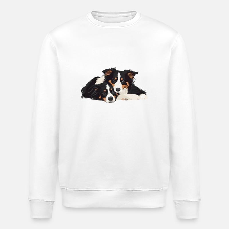 Les Bergers Australiens - Sweat bio ROLLER Stanley/Stella Unisexe - blanc