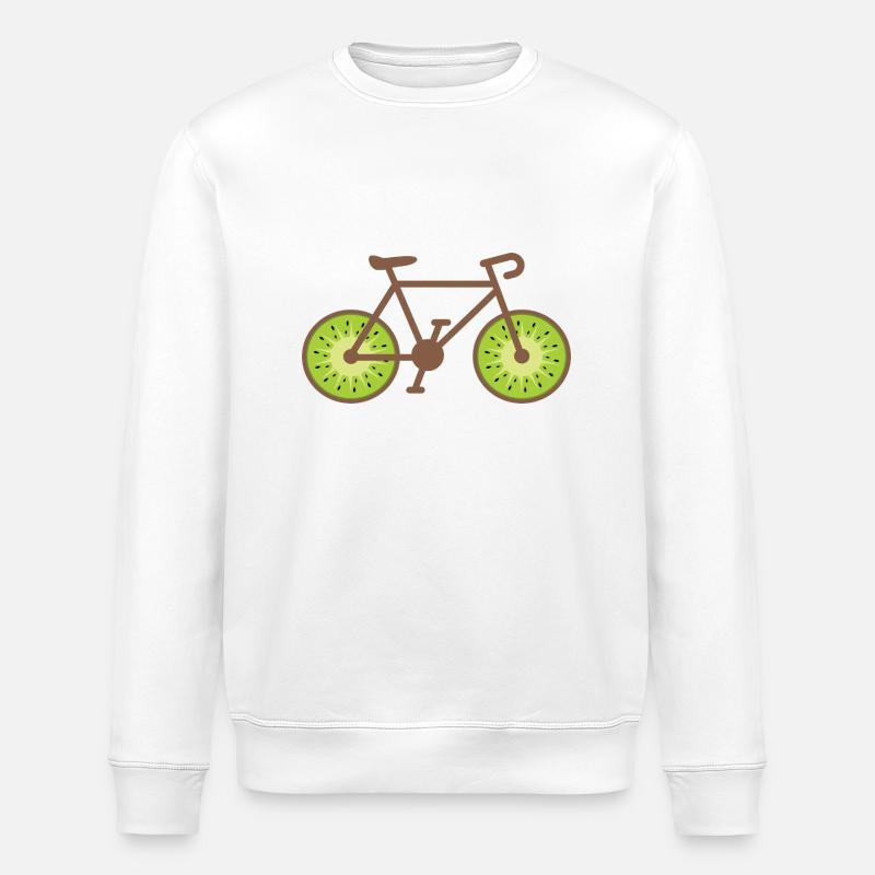 Vélo Kiwi Fruit - Sweat bio ROLLER Stanley/Stella Unisexe - blanc