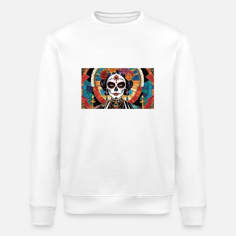 LA CATRINA DELUXE - Stanley/Stella Unisex Bio-Sweatshirt ROLLER - Weiß