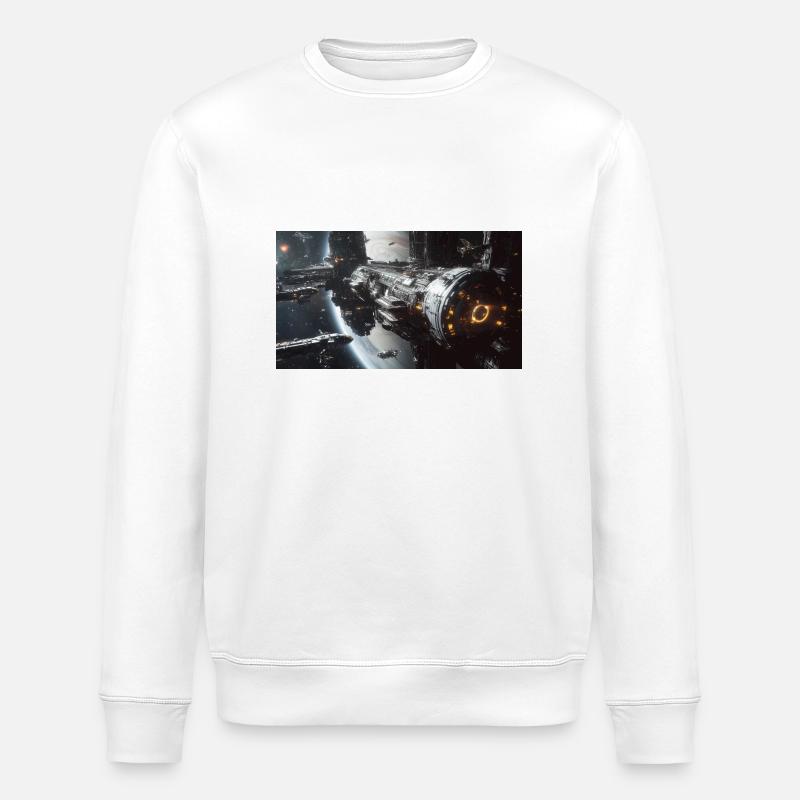 Perdu dans l’espace 1 1 - Sweat bio ROLLER Stanley/Stella Unisexe - blanc