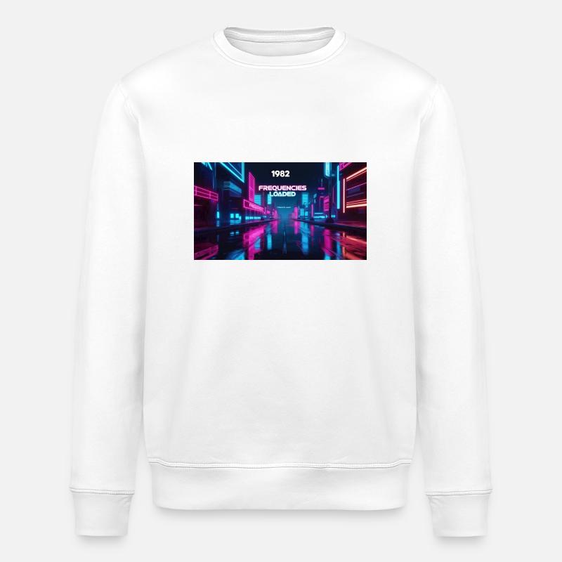 FREQUENCIES LOADED - Stanley/Stella ROLLER Unisex Organic Sweatshirt - white