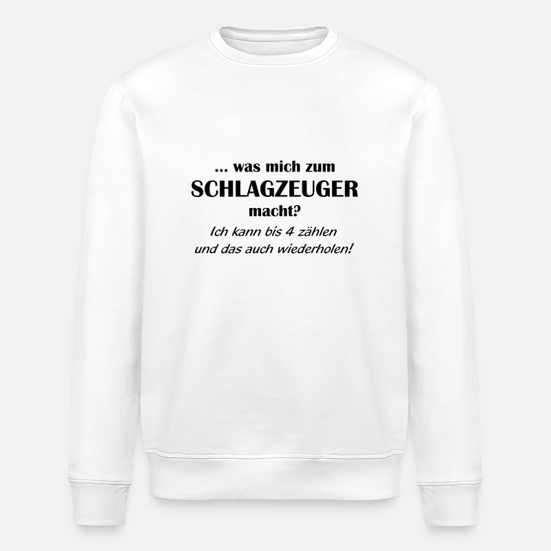 Drummer qualification 1farbig - Stanley/Stella ROLLER Unisex Organic Sweatshirt - white
