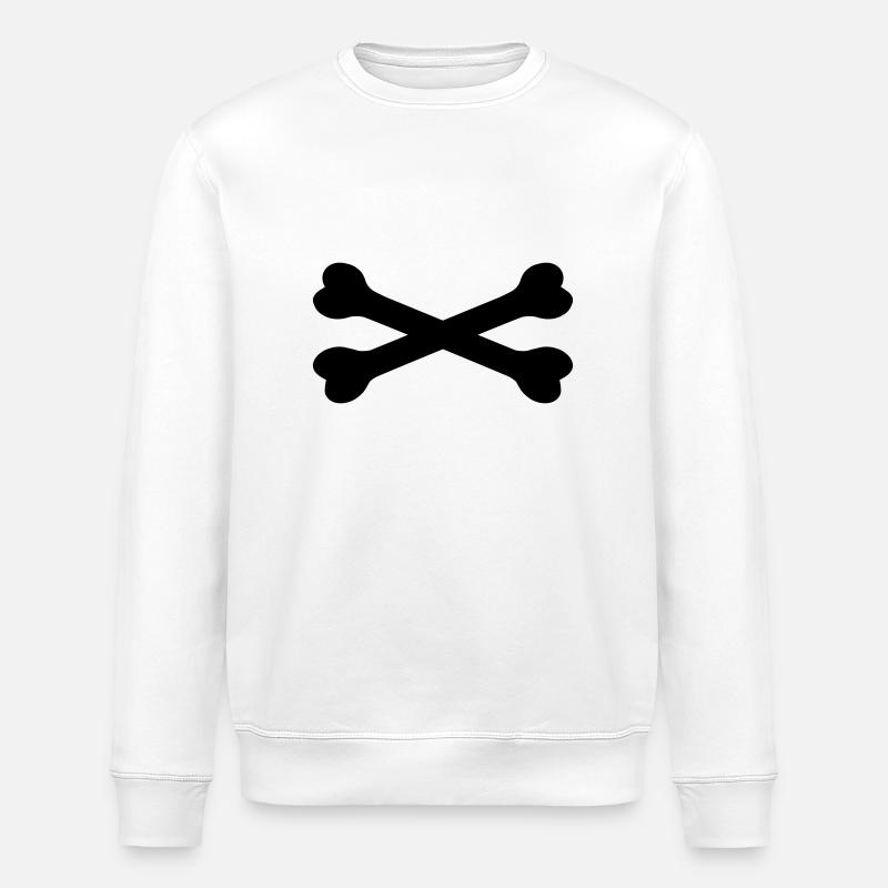 Knochen - Stanley/Stella Unisex Bio-Sweatshirt ROLLER - Weiß