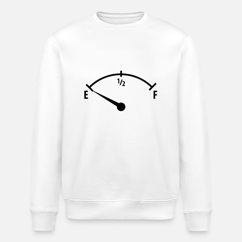 Tankanzeige Leer Personalisierbar - Stanley/Stella Unisex Bio-Sweatshirt ROLLER - Weiß