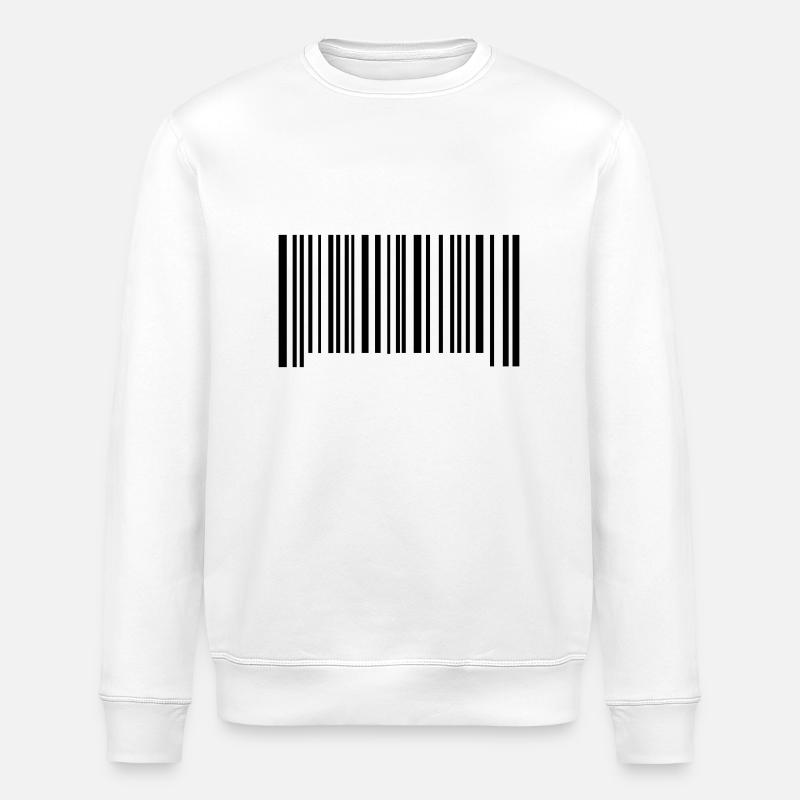 barcode - Stanley/Stella ROLLER Unisex Organic Sweatshirt - white