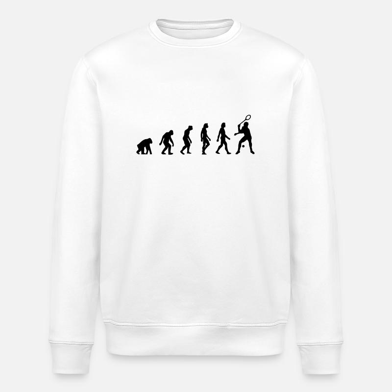 The Evolution of Squash - Stanley/Stella ROLLER Unisex Organic Sweatshirt - white