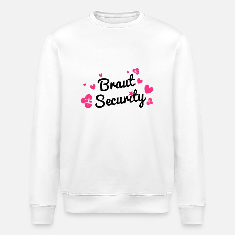 Braut Security - Stanley/Stella Unisex Bio-Sweatshirt ROLLER - Weiß
