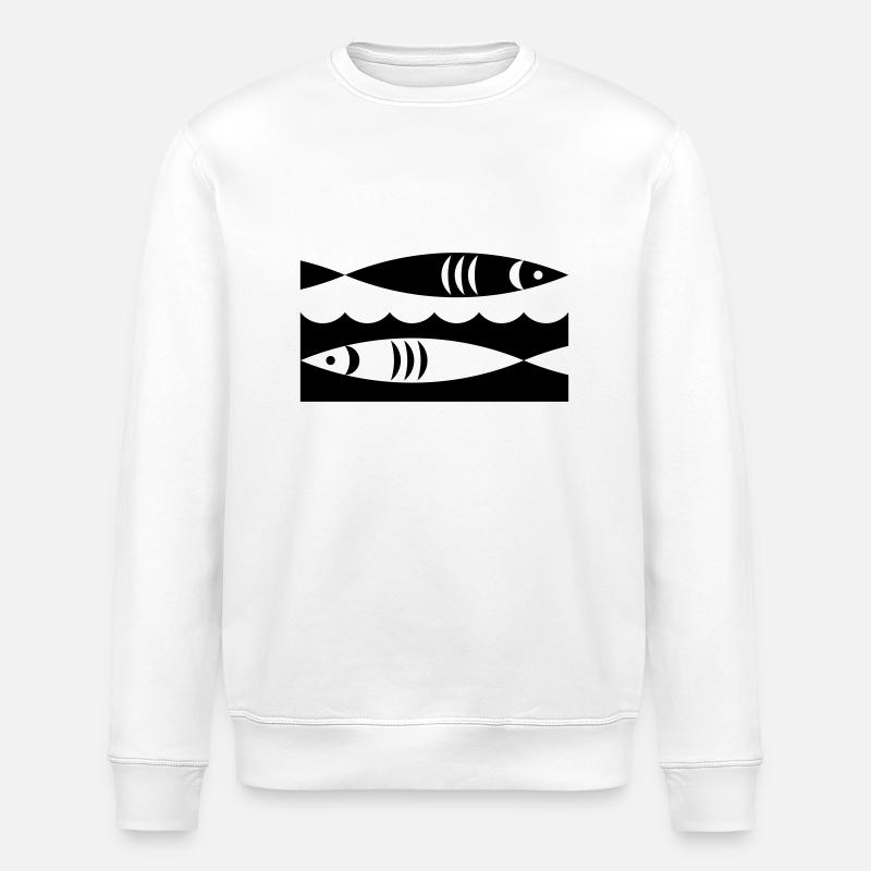 Fische - Stanley/Stella Unisex Bio-Sweatshirt ROLLER - Weiß