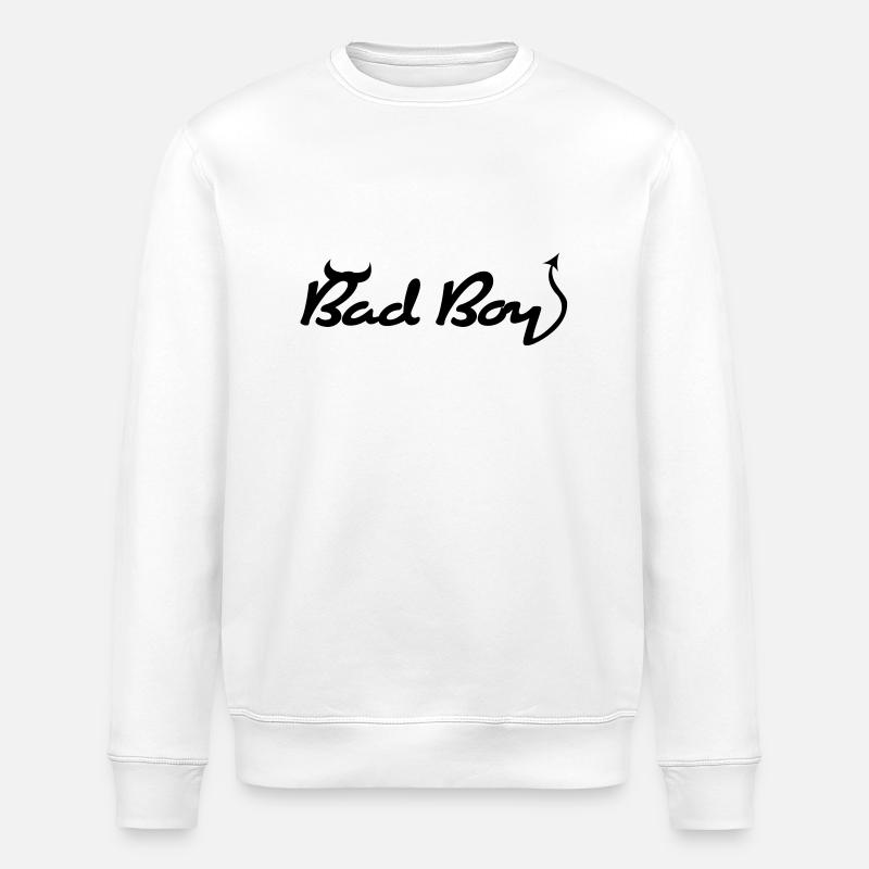 Böser Junge! - Stanley/Stella Unisex Bio-Sweatshirt ROLLER - Weiß