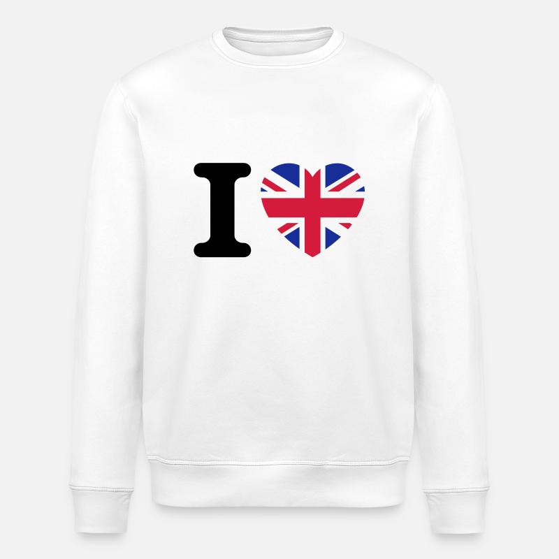 I love UK - Stanley/Stella Unisex Bio-Sweatshirt ROLLER - Weiß