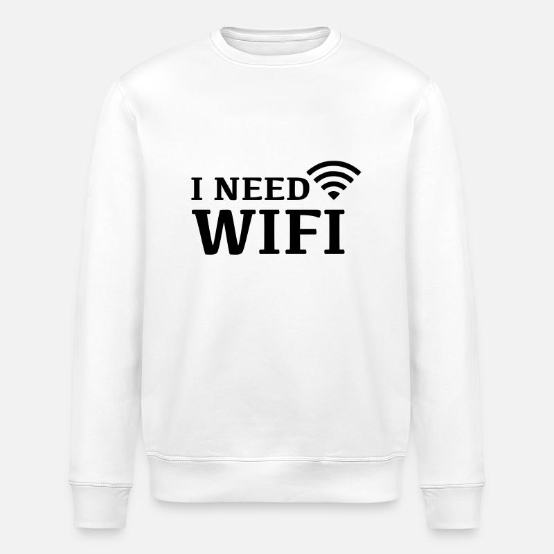Wifi internet - Sweat bio ROLLER Stanley/Stella Unisexe - blanc