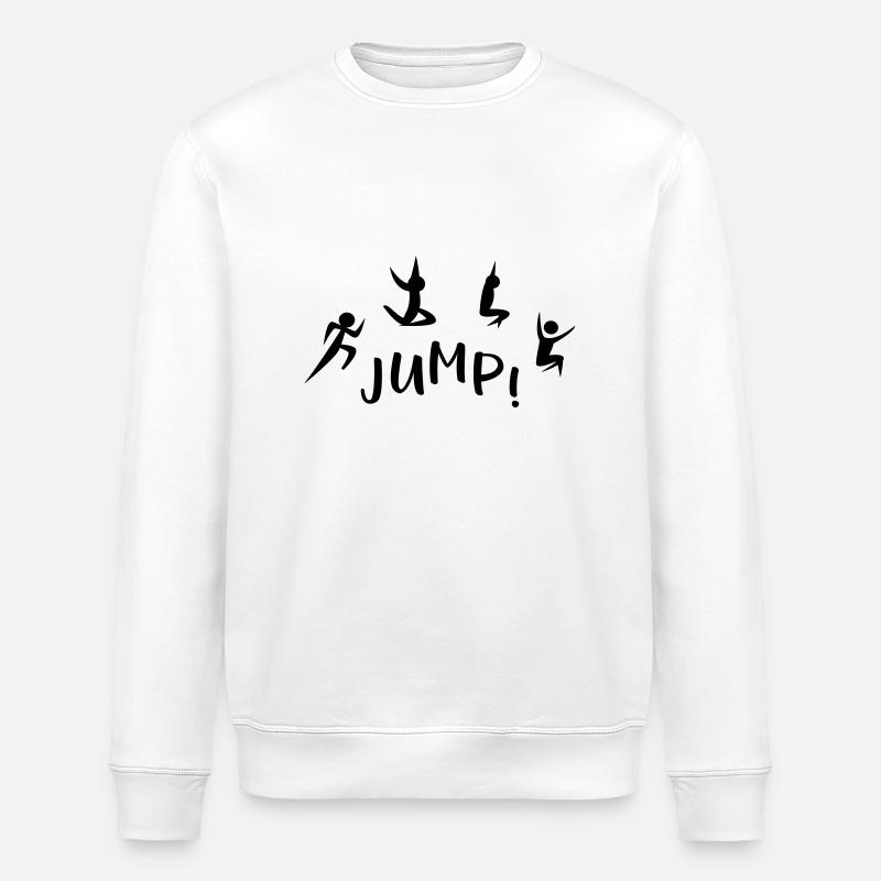 long jump - Stanley/Stella ROLLER Unisex Organic Sweatshirt - white