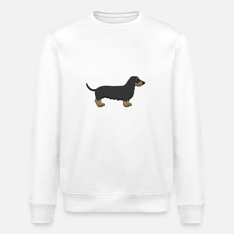 Dachshund 2 - Stanley/Stella ROLLER Unisex Organic Sweatshirt - white