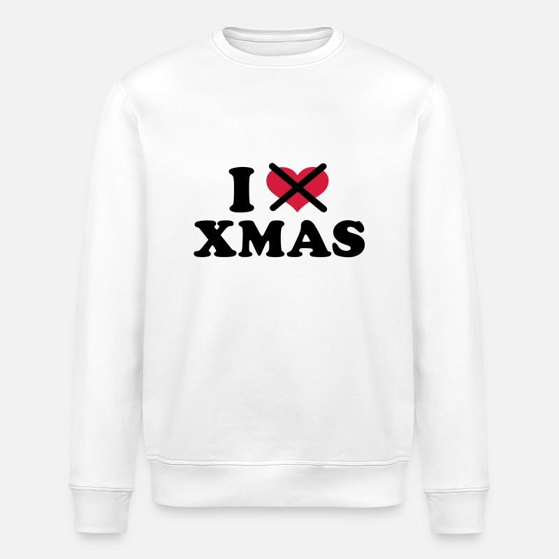 I hate xmas christmas - Sweat bio ROLLER Stanley/Stella Unisexe - blanc