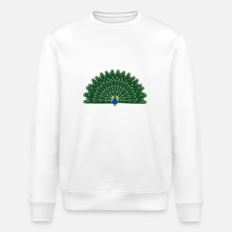 Pfau - Stanley/Stella Unisex Bio-Sweatshirt ROLLER - Weiß