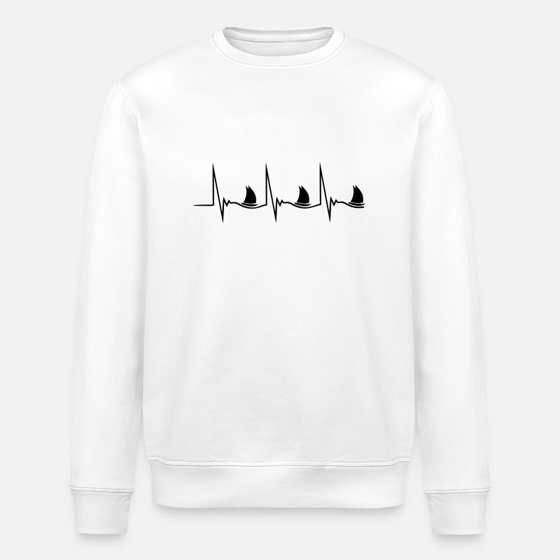 Sailing Heartbeat - Sweat bio ROLLER Stanley/Stella Unisexe - blanc