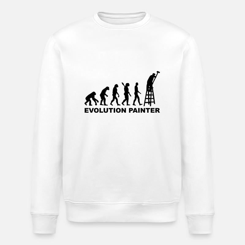 Evolution Painter - Stanley/Stella ROLLER Unisex Organic Sweatshirt - white