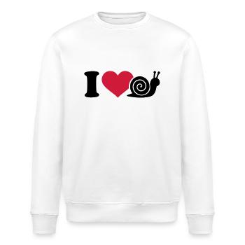 Schnecke - Stanley/Stella Unisex Bio-Sweatshirt ROLLER - Weiß - Vorne - Nik (191cm)