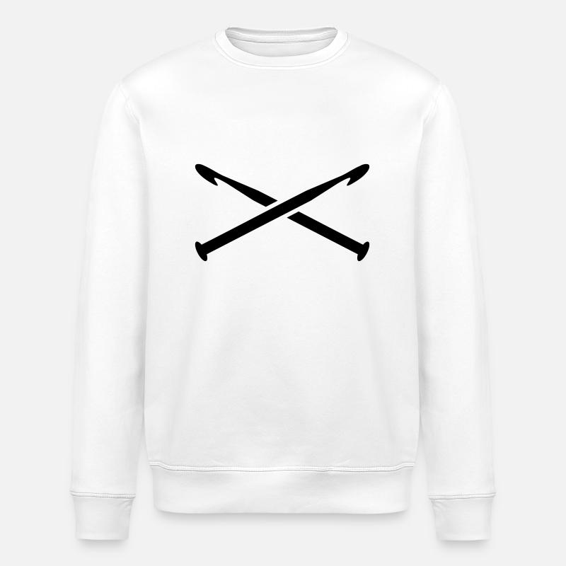 Crochet - Stanley/Stella ROLLER Unisex Organic Sweatshirt - white