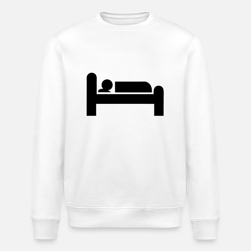 Icon bed sleeping - Stanley/Stella ROLLER Unisex Organic Sweatshirt - white