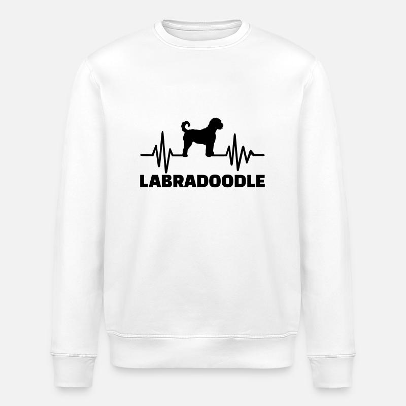 Labradoodle - Stanley/Stella ROLLER Unisex Organic Sweatshirt - white