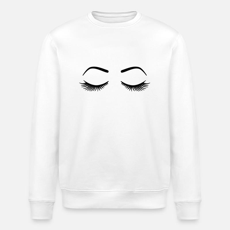 Eyelashes - Stanley/Stella ROLLER Unisex Organic Sweatshirt - white