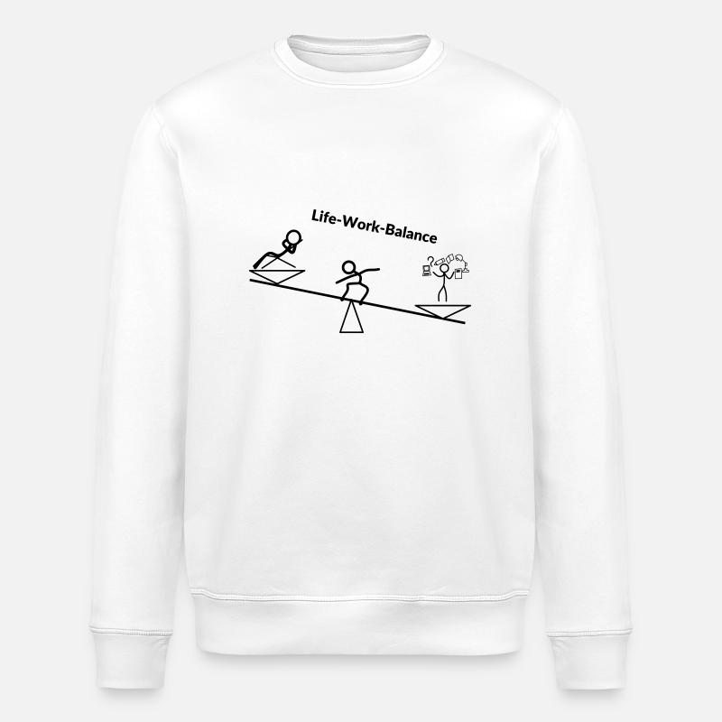 Équilibre vie vie professionnelle - Sweat bio ROLLER Stanley/Stella Unisexe - blanc