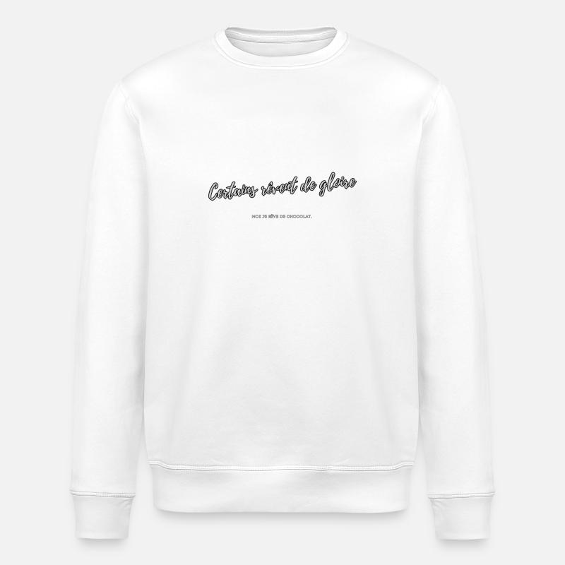 Rêve de chocolat - Sweat bio ROLLER Stanley/Stella Unisexe - blanc