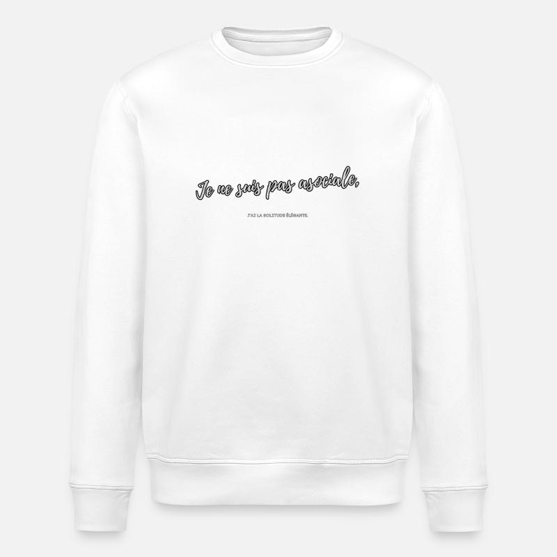 Asozial - Stanley/Stella Unisex Bio-Sweatshirt ROLLER - Weiß