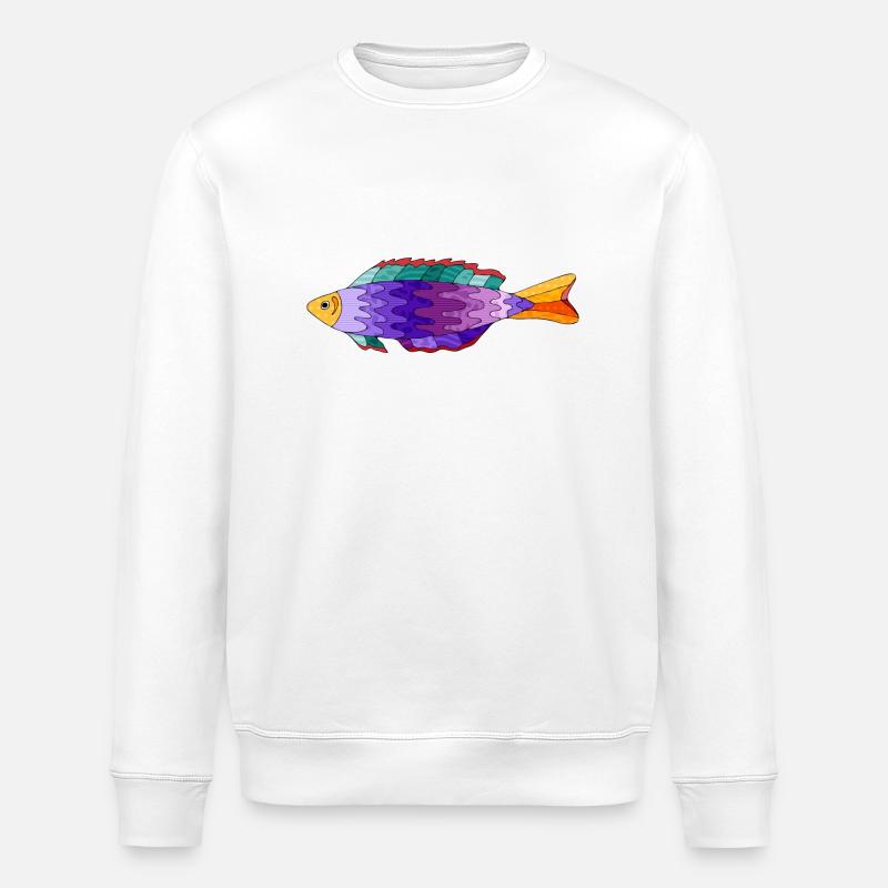 Poisson - Sweat bio ROLLER Stanley/Stella Unisexe - blanc