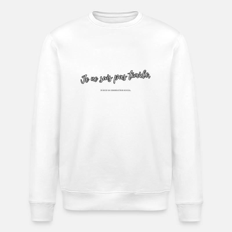 Schüchtern - Stanley/Stella Unisex Bio-Sweatshirt ROLLER - Weiß