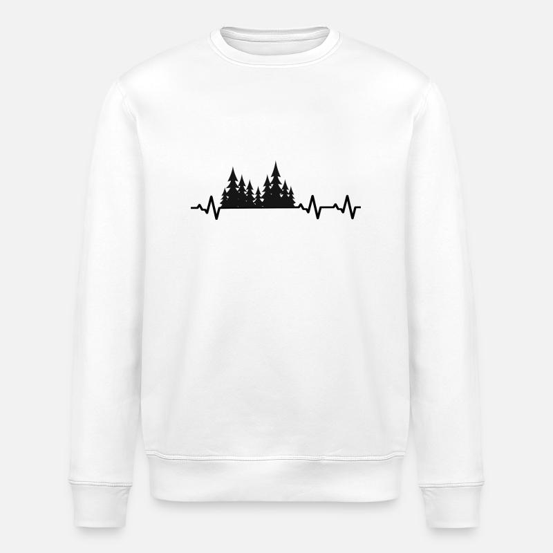 Wald Herzschlag Baum - Stanley/Stella Unisex Bio-Sweatshirt ROLLER - Weiß