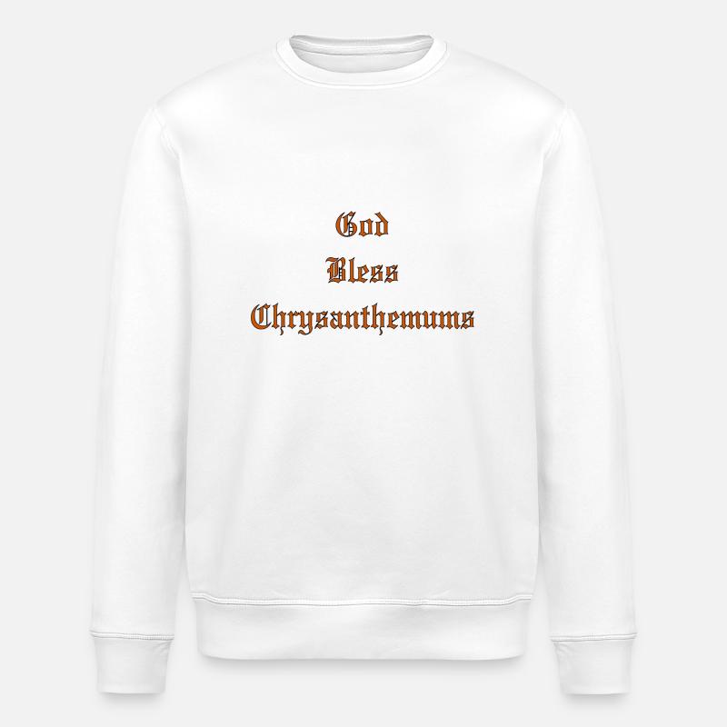 GodBlessChrysanthemums - Stanley/Stella Unisex Bio-Sweatshirt ROLLER - Weiß