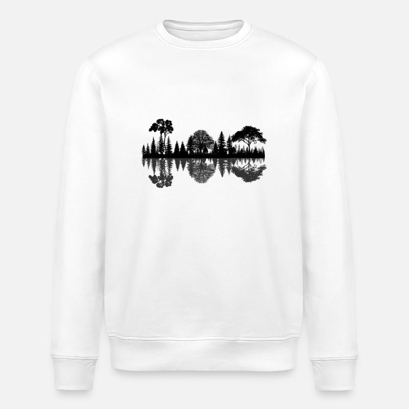 Forêt nature reflet - Sweat bio ROLLER Stanley/Stella Unisexe - blanc