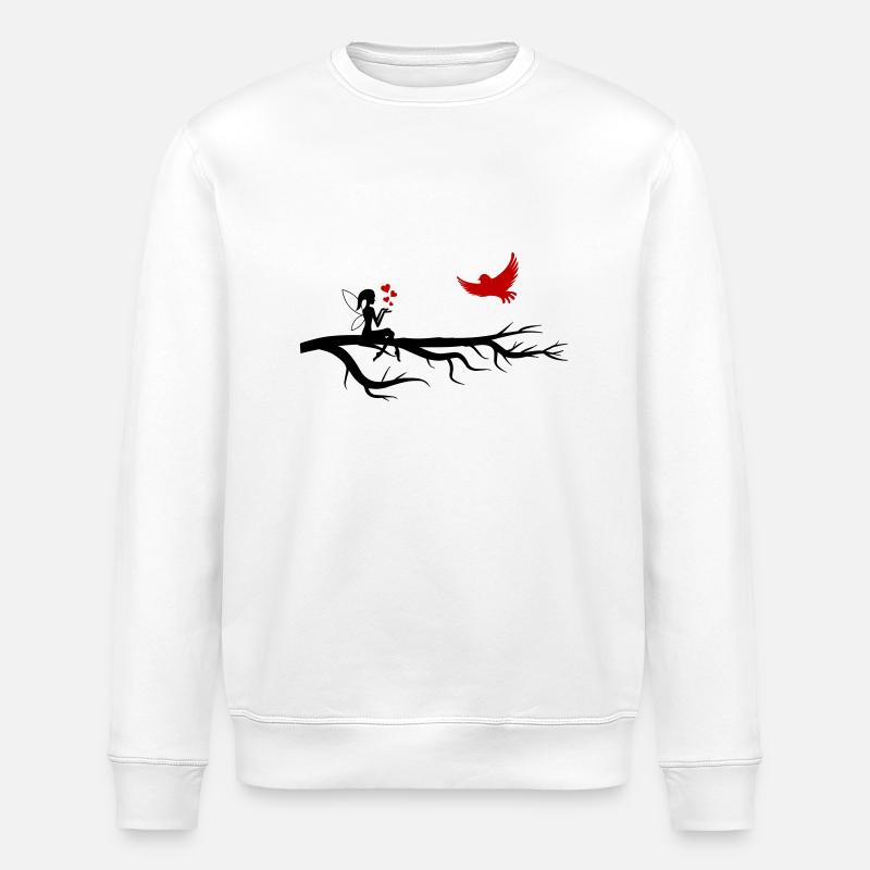 Fée Elfe Silhouette Amour - Sweat bio ROLLER Stanley/Stella Unisexe - blanc